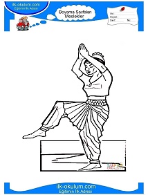 Çocuklar İçin Dansçı Boyama Sayfaları 